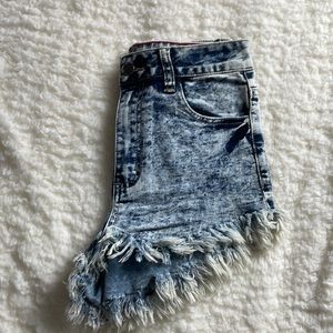 Cello Jeans Cutoff Short Shorts Acid Wash - Size Small